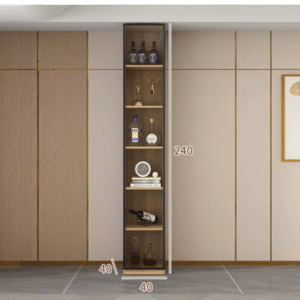 Custom Modern Sideboard with Glass Doors ?C Tall Kitchen Storage Cabinet (Model H)