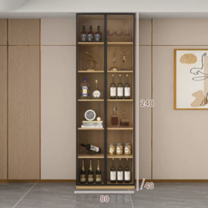 Custom Modern Sideboard with Glass Doors ?C Tall Kitchen Storage Cabinet (Model I)